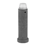 LBE AR15 9MM CARBINE RECOIL BUFFER, upright dark gray buffer with silver tip and flanged base