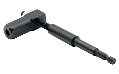 primary-10641 LBE CHANNEL LINER TOOL FOR GLK PISTL black angled side view with long shaft and block handle