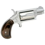 North American Arms NAA 22MS Mini Revolver Handgun .22 WMR 5rd Capacity 1.125" Barrel Silver with Wood Grip