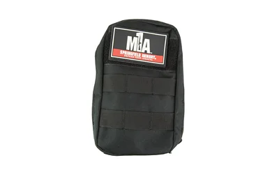primary-10654 Springfield M1A Cleaning Kit, black zippered pouch viewed from front with M1A patch