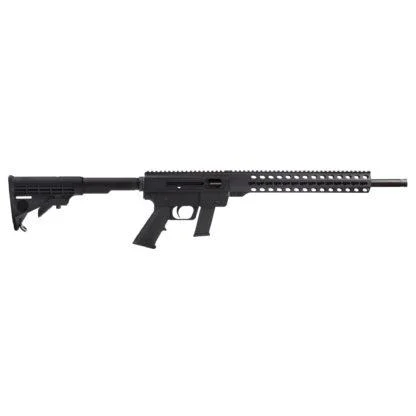 Just Right Carbine Takedown Gen3 rifle, black left-side view with adjustable stock and long handguard