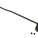 LBE LOW PRO GAS BLOCK W/MID GAS TUBE, black block and curved tube with two pins