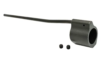 primary-10670 LBE LOW PRO GAS BLOCK W/PST GAS TUBE, black block and short curved tube with two pins