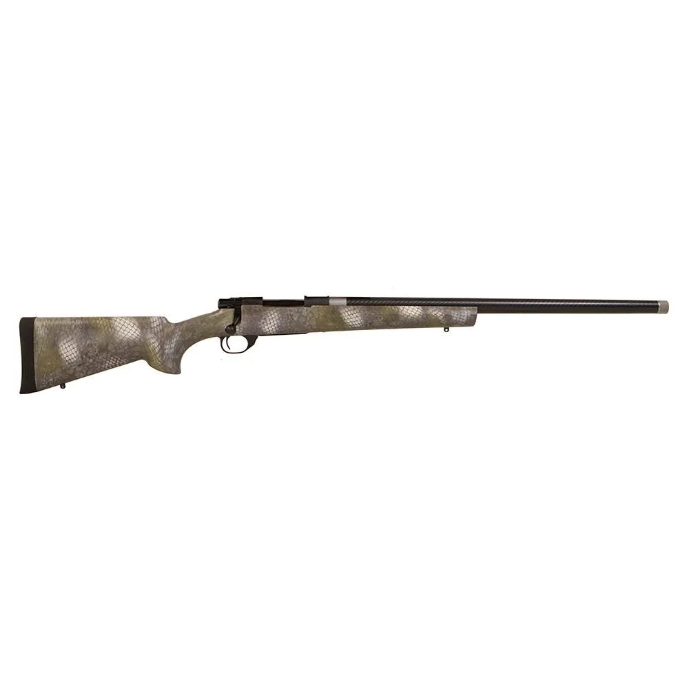 primary-1071 Legacy Sports International Howa Hogue Rifle, left-side view with camo stock and black barrel
