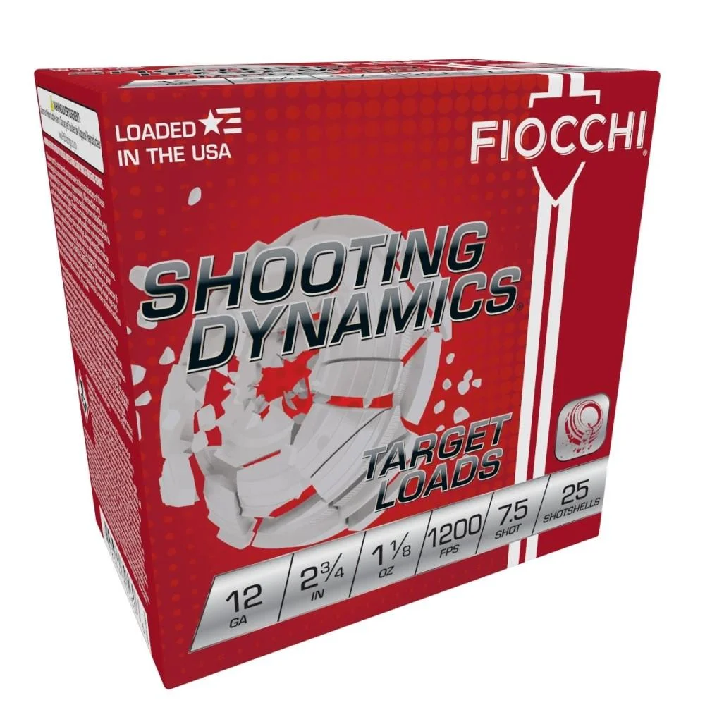 primary-1073 Fiocchi Ammunition Fiocchi Shooting Dynamics Shotshells 12ga 2-3/4 in 1-1/8 oz #7.5 1200 fps 25/ct
