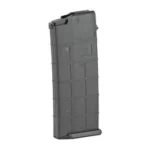 PROMAG SAIGA 308WIN 24RD BLK black curved magazine, three-quarter view