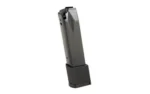 ProMag SPGFLD XD black magazine in angled side view with extended base