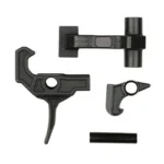 LBE AK47/74 G3 TRIGGER GROUP black trigger group components arranged in a flat lay