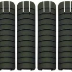 PROMAG 11 RIB 1913 PICTNNY RAIL CVR four black ribbed rail covers, front view