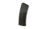 PROMAG AR 556MM ROLLER FLLWR 30RD black curved magazine, angled side view with textured body