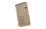 PROMAG FN SCAR17 tan polymer magazine, angled front view with textured lower body