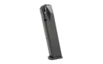 ProMag Canik TP9 blue steel magazine, angled side view with witness holes and black baseplate