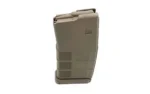 ProMag AR10 magazine, flat dark earth angled front view with textured body and feed lips