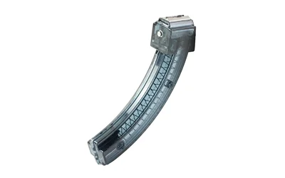 primary-10923 PROMAG RUG 10/22 CHRGR smoke translucent curved magazine, angled side view