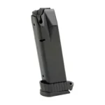PROMAG TAURUS PT111 black steel magazine, angled side view with extended baseplate