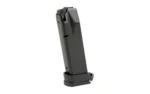 PROMAG TAURUS PT111 black steel magazine, angled side view with extended baseplate
