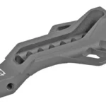Strike Billet Trigger Guard black, angled top view with sculpted cutouts and mounting hole