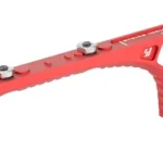 Strike LINK Curved Foregrip, red side view with curved grip, cutouts and mounting screws