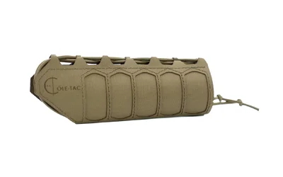 Cole-TAC Handguard Wrap No Slots CB, brown side view with padded panels and drawcord
