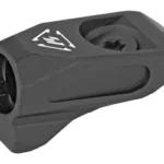 STRIKE LINK ANGLED QD MOUNT BLK, black mount in angled top view with circular socket