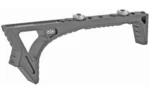 STRIKE LINK CURVED FOREGRIP BLK, black curved foregrip in right-side view with ridged ends
