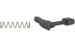 STRIKE AMBI MAG RELEASE BLK black angled side view with textured paddle and threaded end