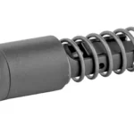 Strike Forward Assist Lightweight black, side view with grooved button, spring and shaft