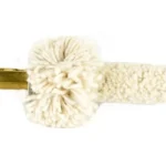 PRO-SHOT CHAMBER MOP white chamber mop in side view with brass fitting and looped end