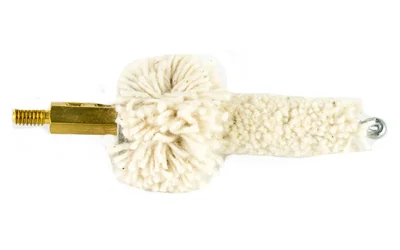 primary-11056 PRO-SHOT CHAMBER MOP white chamber mop in side view with brass fitting and looped end