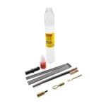 PRO-SHOT ULTIMATE FIELD CLNG KIT UNI with rods, brushes, patches and small bottle arranged separately
