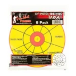 Pro-Shot Products PROSHOT bullseye pistol training target pack with yellow and red target visible