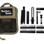 Borka Tools BTK Mil-Spec Kit, tan pouch with driver, extensions and rows of bits