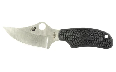 Spyderco ARK Lightweight, right-side view with satin blade and textured black handle