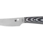 Spyderco Bow River G-10 black and white fixed-blade knife, right side with layered handle