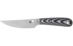 Spyderco Bow River G-10 black and white fixed-blade knife, right side with layered handle