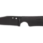 Spyderco Street Beat LW black fixed-blade knife, left side view with contoured handle