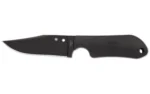 Spyderco Street Beat LW black fixed-blade knife, left side view with contoured handle