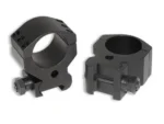 Burris XTR Xtreme Tactical Rings, two black rings shown from front and rear angles