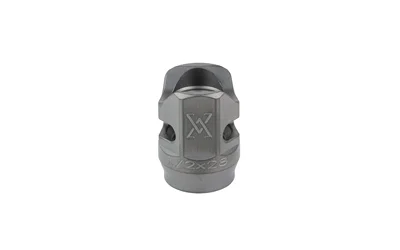 TRUE PREC COBRA COMP black cylindrical compensator, upright angled view with side ports
