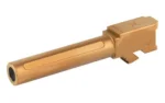 TRUE PREC BBL FOR RUGER RXM copper-colored barrel, angled front and side view