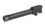 True Precision BBL for Ruger RXM black barrel, angled view with threaded muzzle