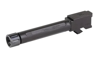 True Precision BBL for Ruger RXM black barrel, angled view with threaded muzzle