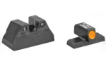 TRIJICON HD NS H&K USP CMPCT ORANGE, black front and rear sights with orange front dot