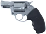 Charter Arms UNDERCOVERETTE stainless revolver, left-facing side view with black full grip