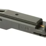 TRUE PRECISION TP/22 BOLT 10/22 BLK black bolt assembly, angled side and top view with gold-toned end