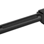 TRUE PREC BBL FOR G17 BLK NIT TB black threaded barrel in angled side view with fluted sides