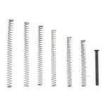 TRUE PREC RECOIL KIT FOR G19 G1-3, six silver springs and black guide rod laid out
