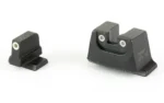 TRIJICON SUP NS GRN SET S&W CORE W/W black front and rear sights with white dot outlines