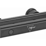 TRIJICON Flat Top Adapter black, angled side view with rail, mounting knobs and logo