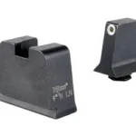 Trijicon suppressor night sights for Glock 42, black front and rear set with pale dots
